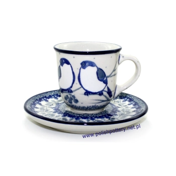 Filiżanka mini espresso 0,06L + spodek II Gatunek dek. U4830X Białe Gile